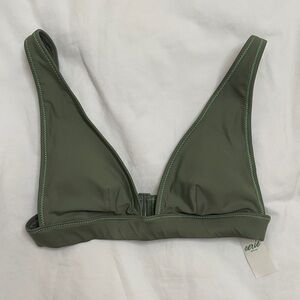 NWT Aerie Olive Green Bikini Top